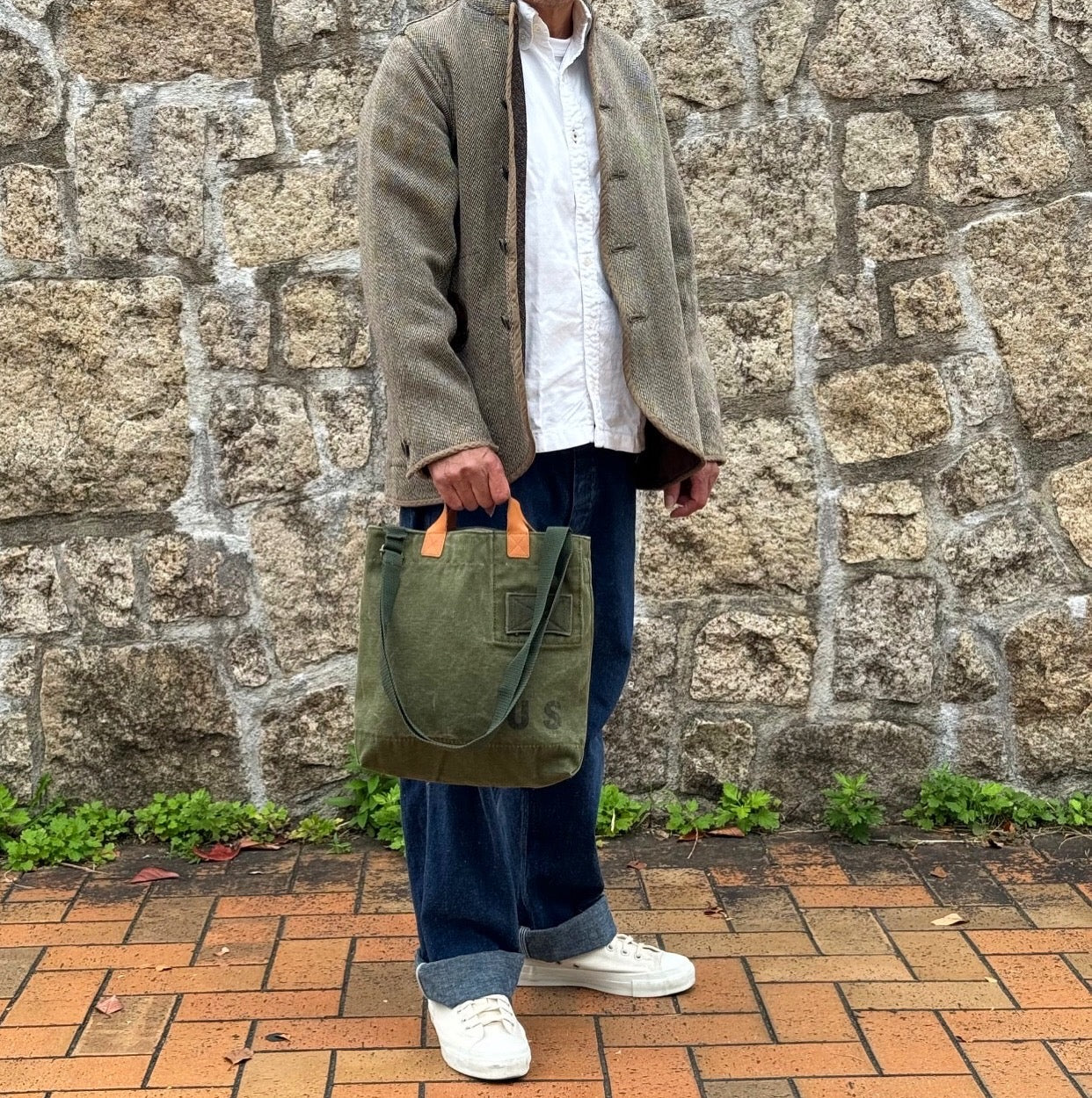 NO MORE WAR ノーモアウォー MILITARY キャンバスA4トートバッグ RBMU1902