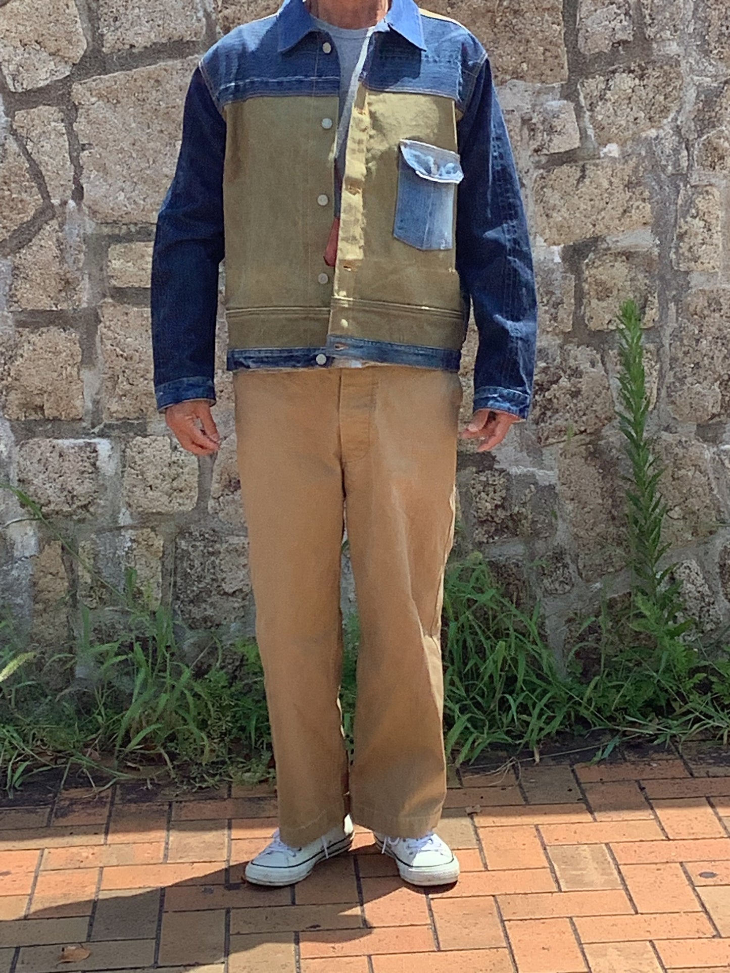 【受注生産】NO MORE WAR ノーモアウォー ダッフルバッグ×デニム Gジャン REB014