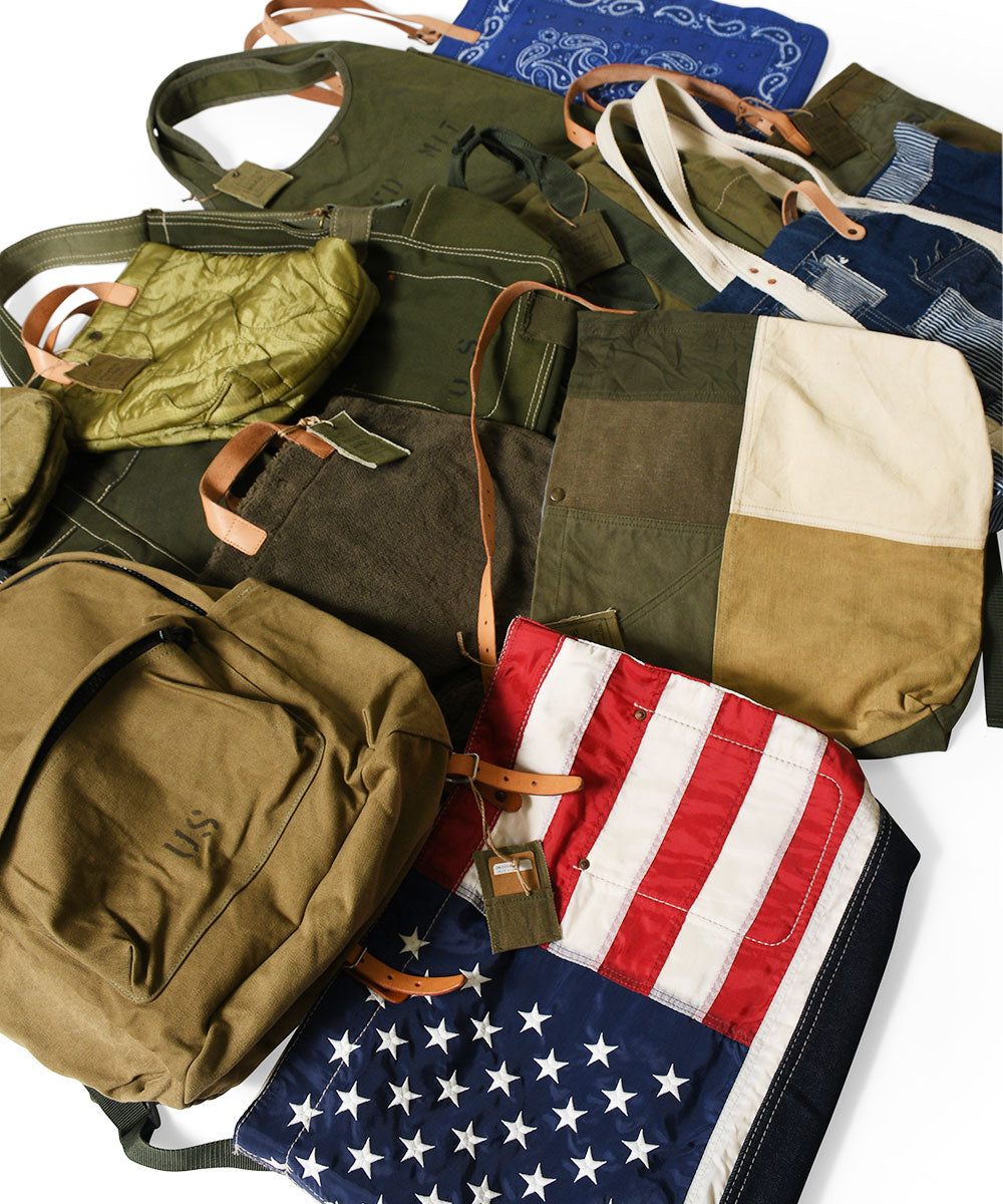 NO MORE WAR ノーモアウォー MILITARY 舟形キャンバストートバッグ RBMU1901