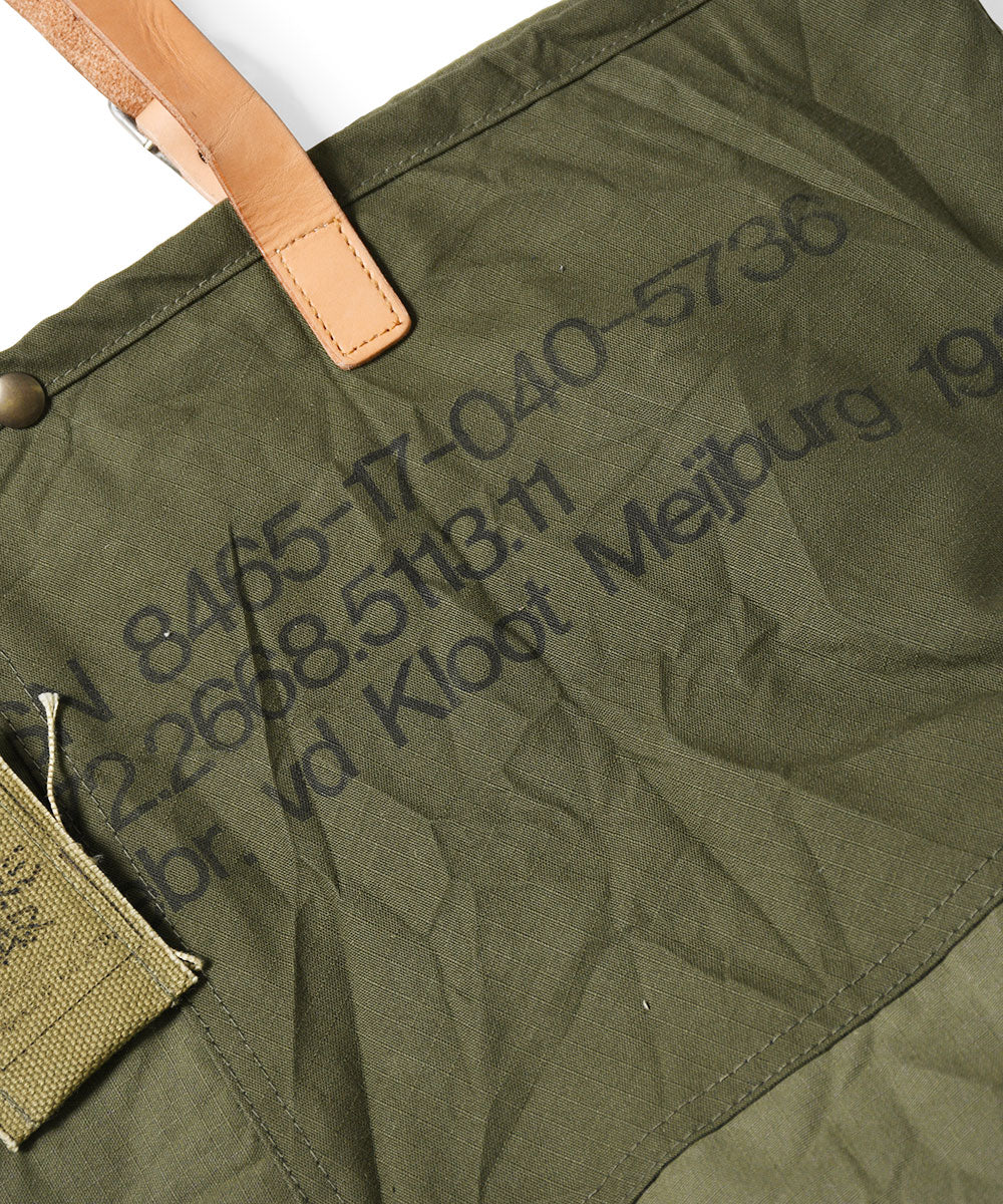 NO MORE WAR ノーモアウォー MILITARY キャンバストートバッグ (ロングハンドル) RBMU15L2