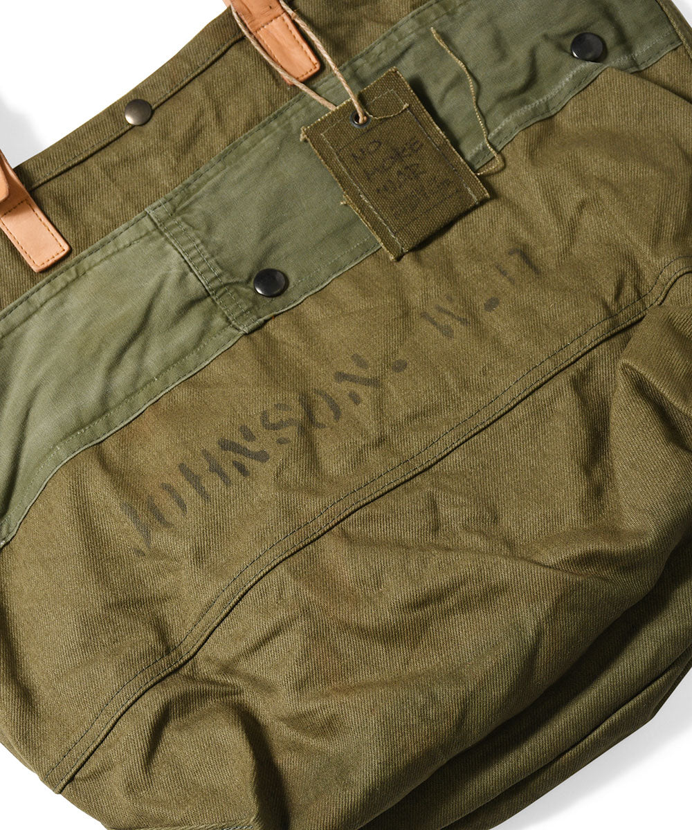 NO MORE WAR ノーモアウォー MILITARY キャンバストートバッグ (ロングハンドル) RBMU15L2