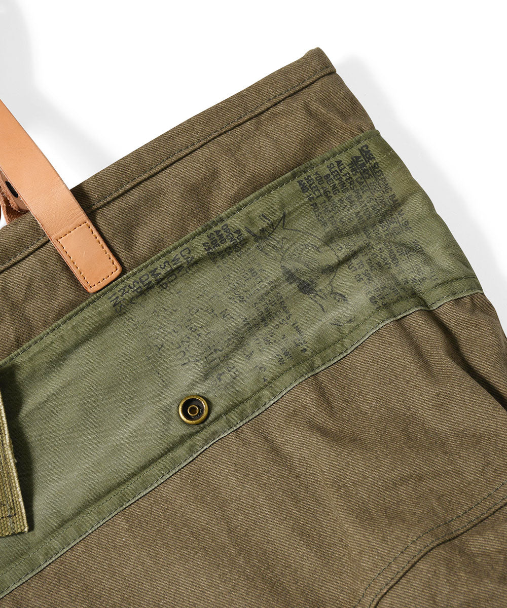 NO MORE WAR ノーモアウォー MILITARY キャンバストートバッグ (ロングハンドル) RBMU15L2