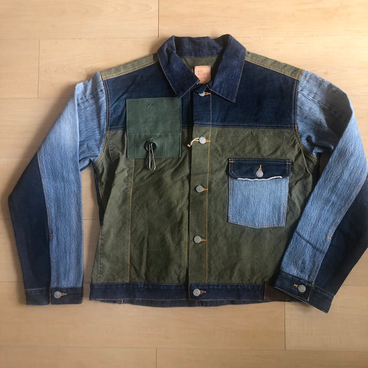 【受注生産】NO MORE WAR ノーモアウォー ダッフルバッグ×デニム Gジャン REB014