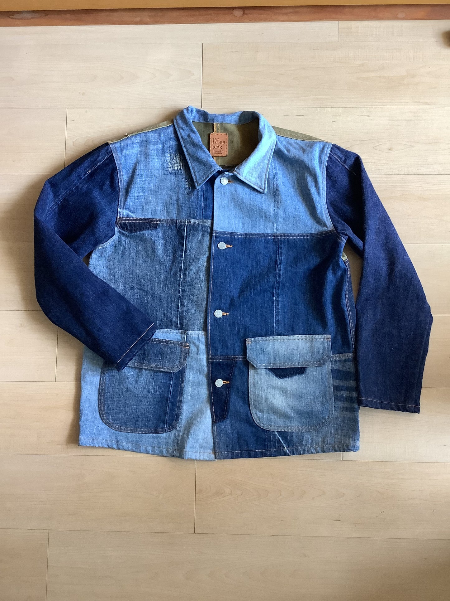 【受注生産】NO MORE WAR ノーモアウォー ダッフルバッグ×デニム カバーオール REB015